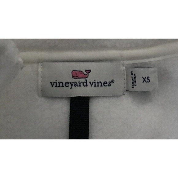 Vineyard Vines Westerly Fleece Sleeveless Zip Closure Vest White Size XS - Picture 6 of 10